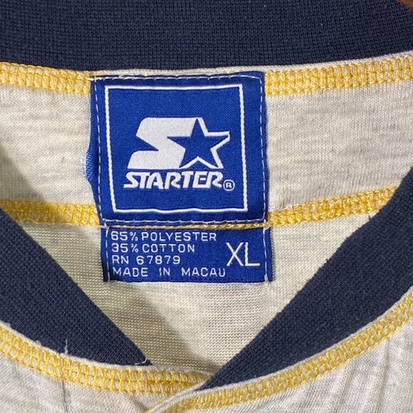 Michigan Wolverines Starter Baseball Henley T Shirt - Picture 3 of 6